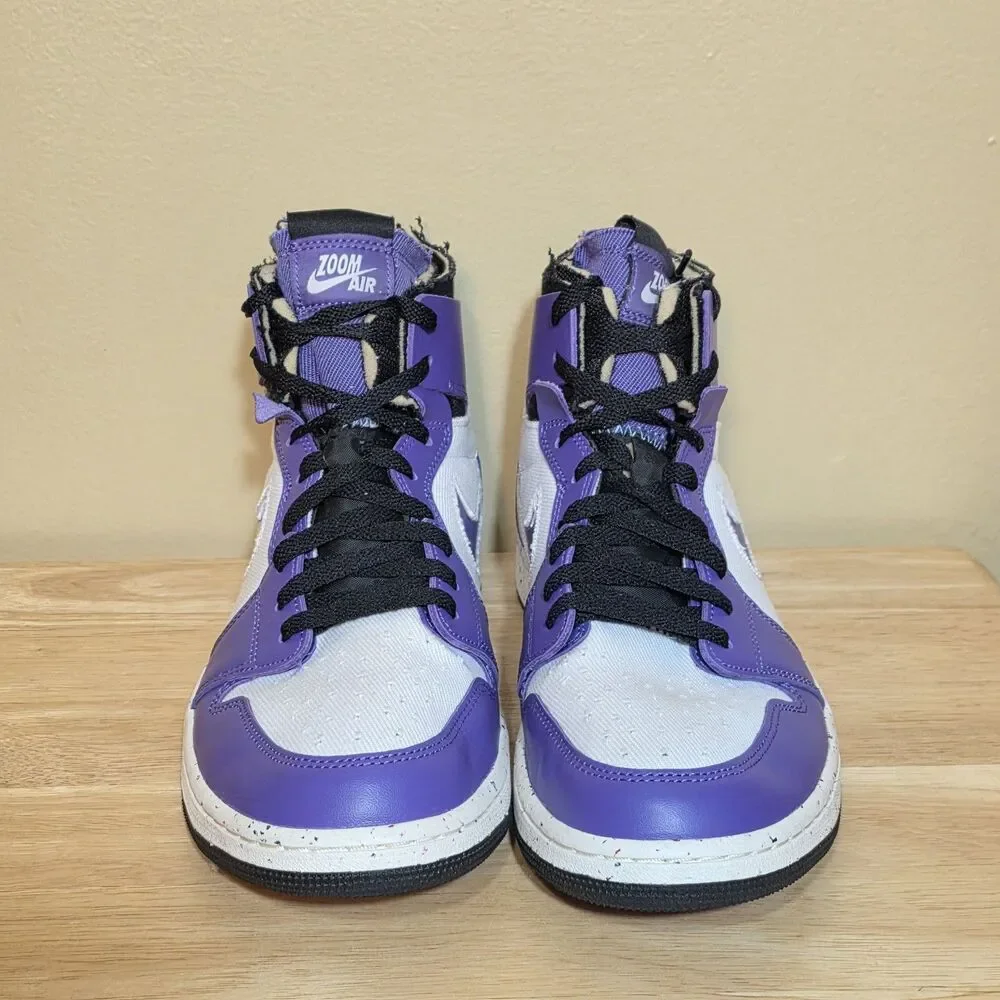 Air Jordan 1 Zoom CMFT Comfort Crater Purple White High CT0978-501 Men’s Size 11